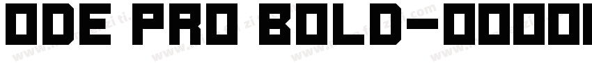 ode Pro bold字体转换